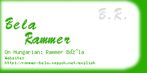 bela rammer business card